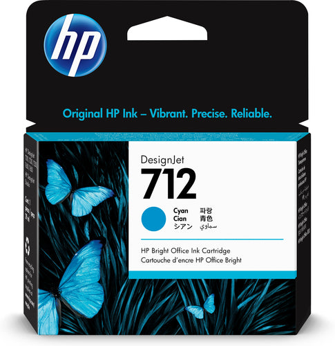 HP 712 29-ml Cyan DesignJet Ink Cartridge HP 712 29-ml Cyan DesignJet Ink Cartridge